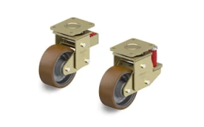 GB Spring loaded swivel castors with plate