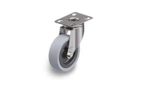 VPA Stainless steel swivel castors with plate